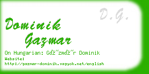 dominik gazmar business card